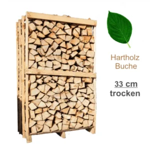 Premium Buchenbrennholz ofenfertig 33cm trocken 2 Ster Box