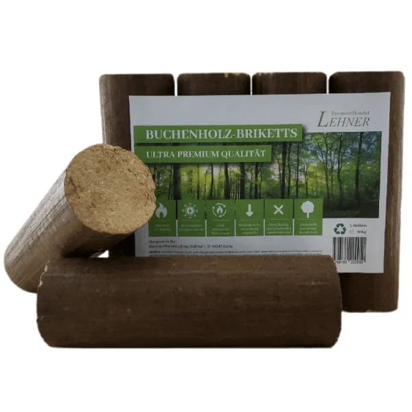 Buchenholzbriketts Ultra Premium Qualität Hausmarke