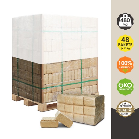 Holzbriketts (100% Kiefer) 480 kg