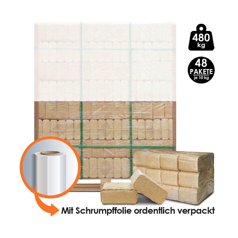 Holzbriketts (100% Kiefer) 480 kg – Bild 2