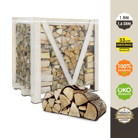 Brennholz Birke 33 cm, 1,6 srm